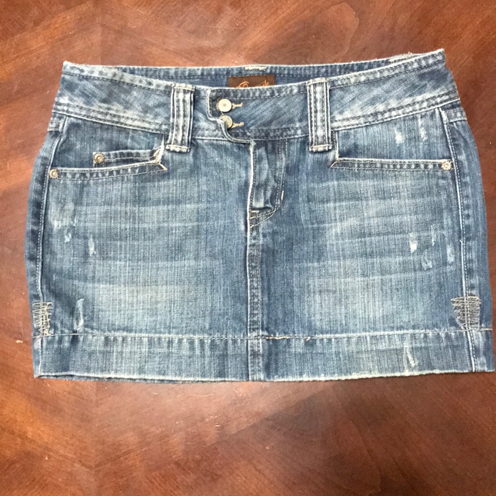 Aeropostale Distressed Jean Skirt